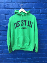Vintage 90s Destin Florida USA college green thick heavy hoodie size large
